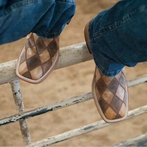 Horse Power By Anderson Bean Crazy Train Patchwork Men's Western Boots- 11 D